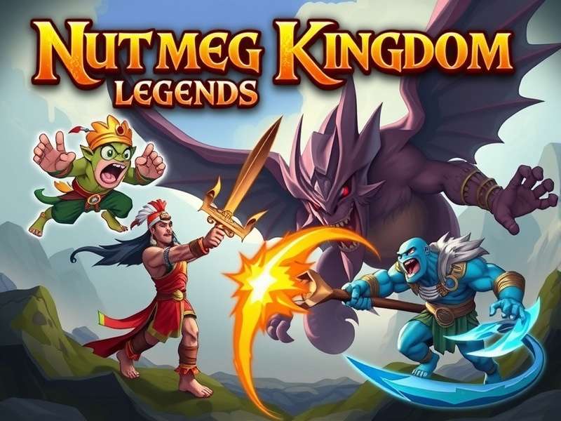 Nutmeg Kingdom Legends game banner featuring mythical Indian characters