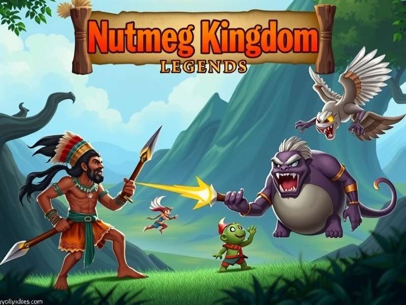 Nutmeg Kingdom Legends gameplay screenshot showing combat with mythical creatures